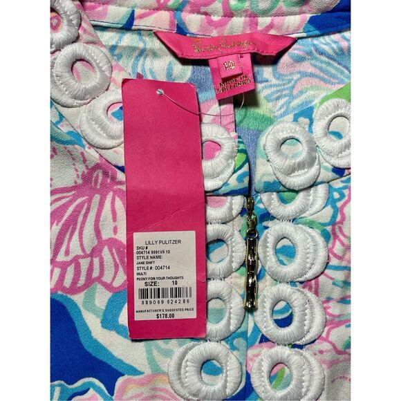 NEW! Lilly Pulitzer Women’s Peony Jane Shift Mini Dress Multicolor Size 4 NWT - Picture 9 of 10